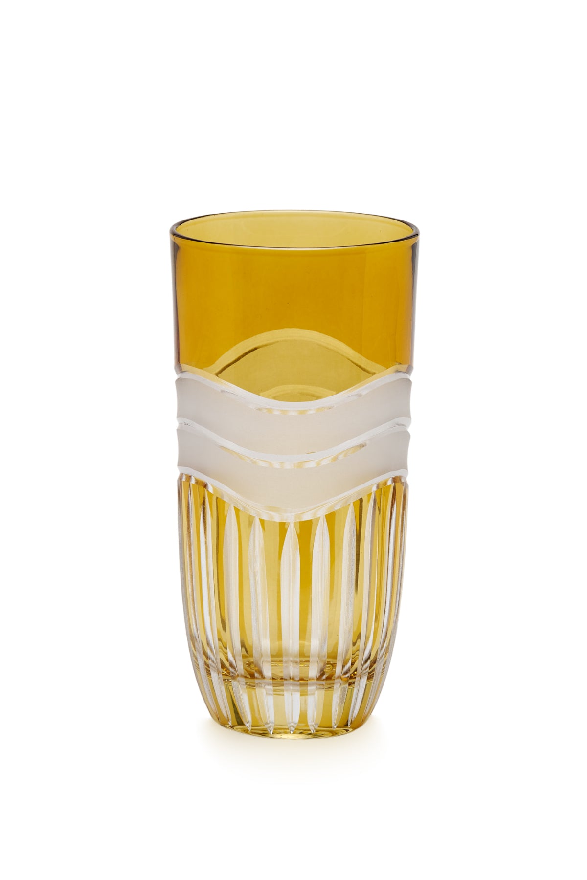 ELSA CRYSTAL Bohemia Aurora Orbit Meşrubat Bardağı Sarı Renk