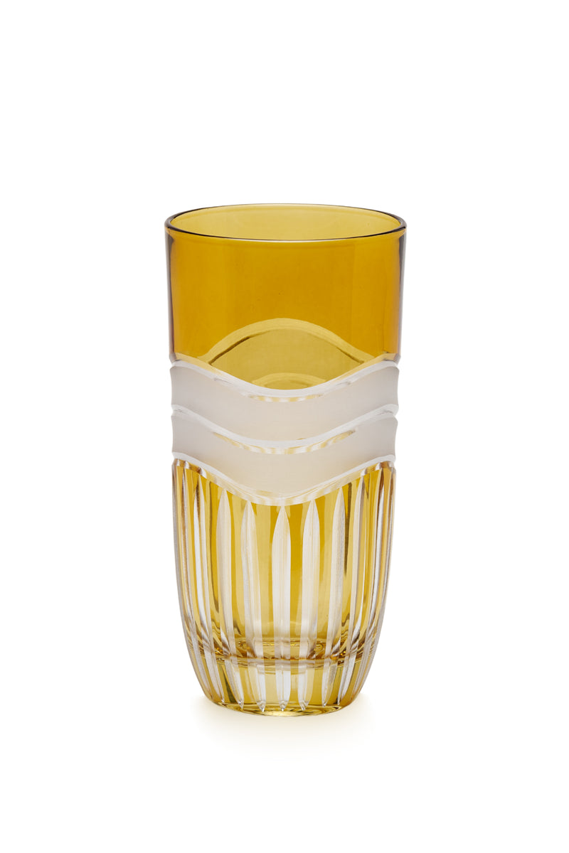 ELSA CRYSTAL Bohemia Aurora Orbit Meşrubat Bardağı Sarı Renk