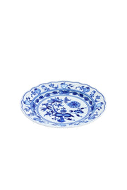 CESKY PORCELAN DUBİ 1860 Cibulak Geniş Kenarlı Düz Servis Tabağı Mavi