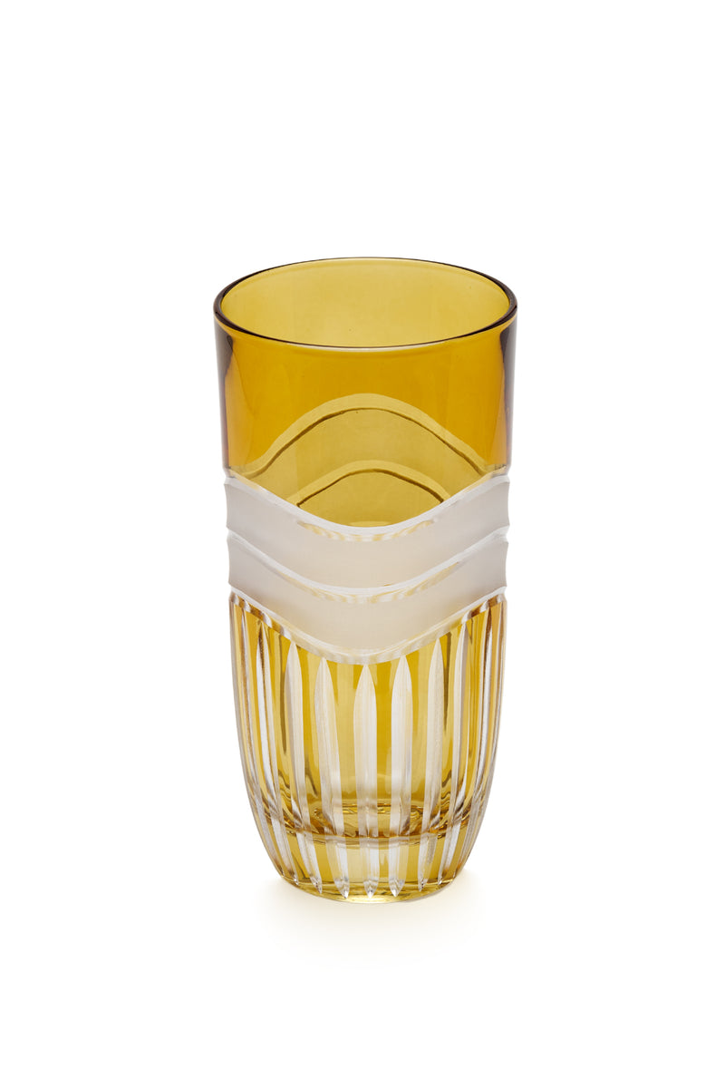 ELSA CRYSTAL Bohemia Aurora Orbit Meşrubat Bardağı Sarı Renk