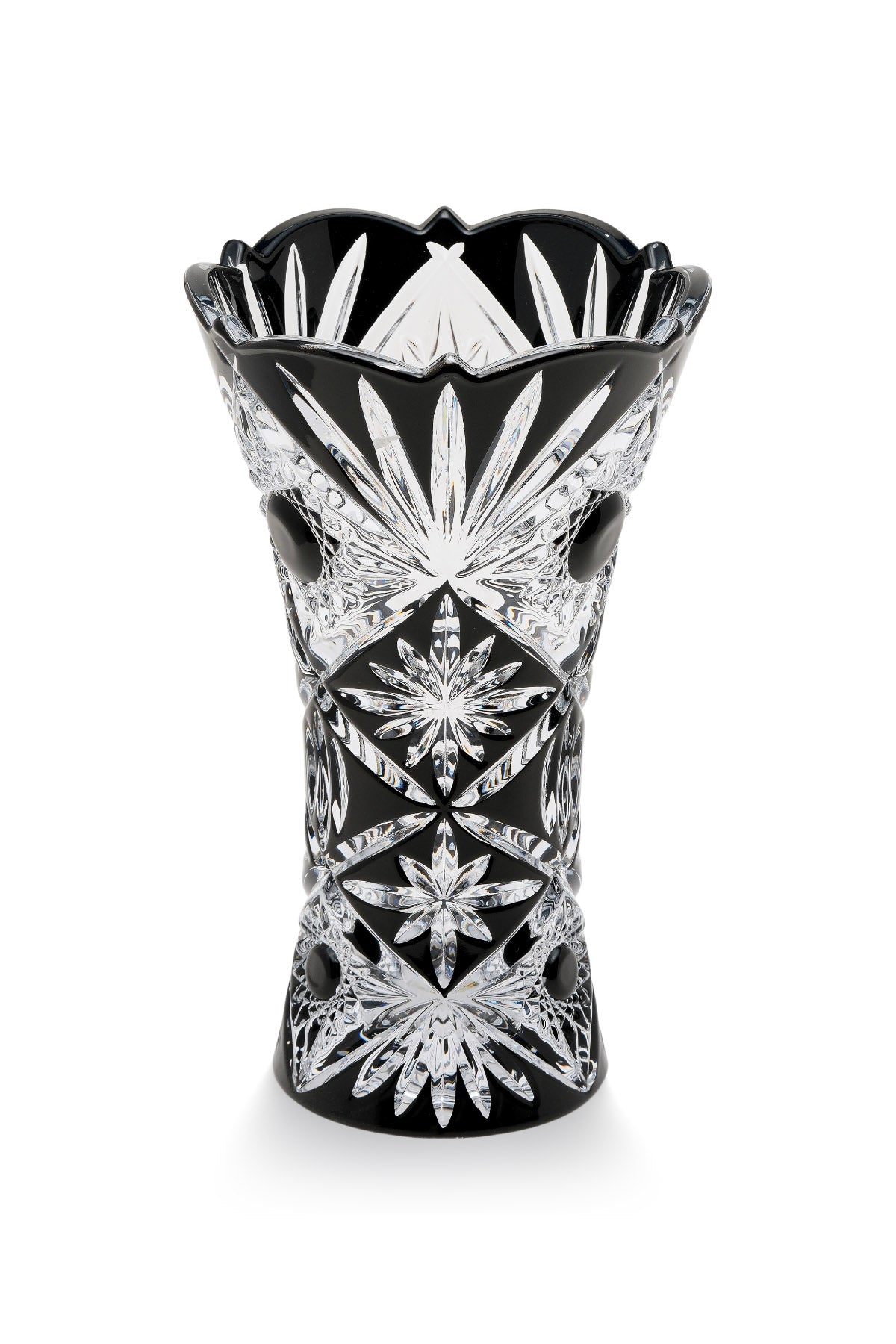 ELSA CRYSTAL Bohemia Maravelle Açık Ağız Büyük Vazo Siyah
