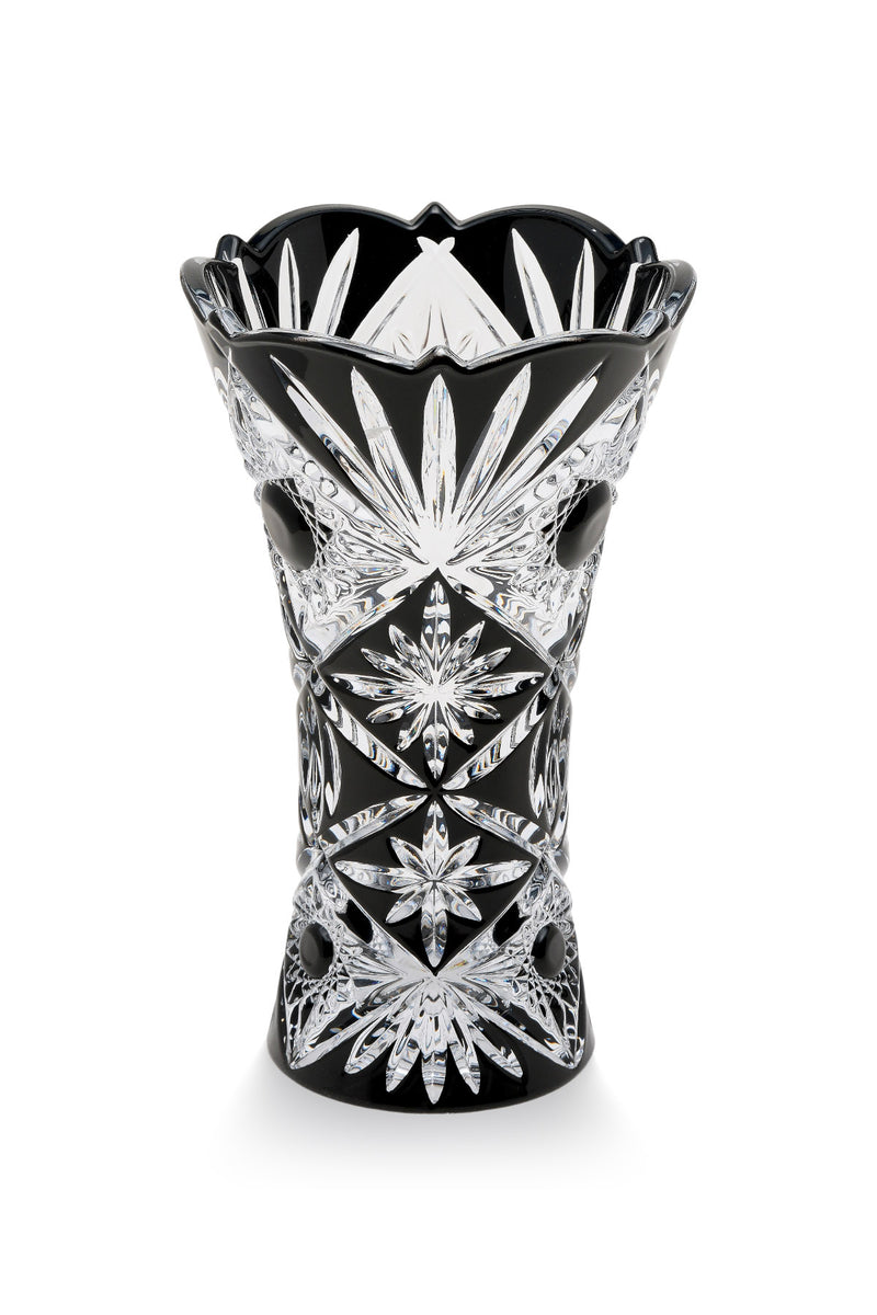 ELSA CRYSTAL Bohemia Maravelle Açık Ağız Büyük Vazo Siyah