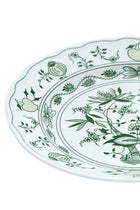 CESKY PORCELAN DUBİ 1860 Cibulak Geniş Kenarlı Düz Servis Tabağı Yeşil