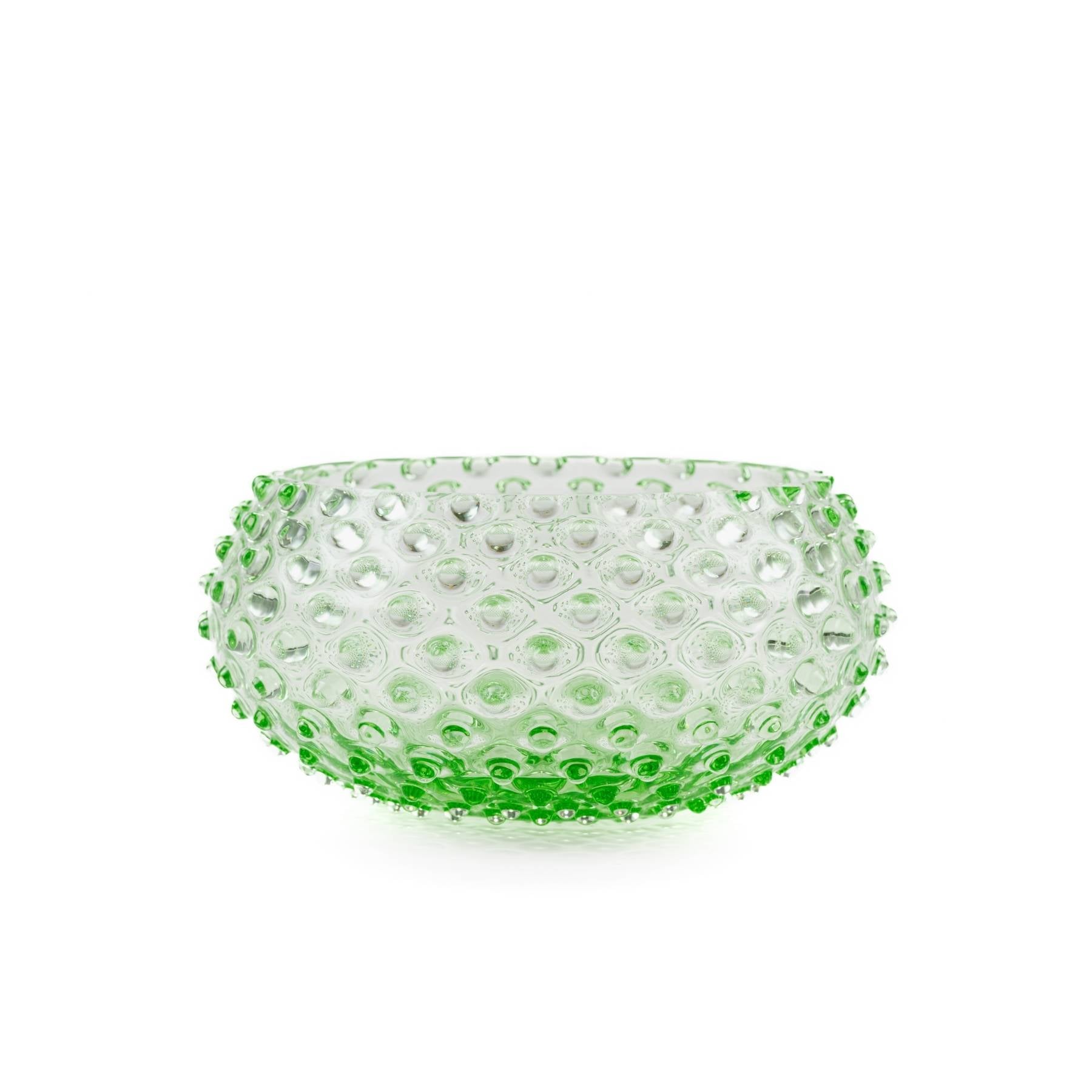 Elsa Crystal Bubble Hobnail Tapas Bowl, Light Green, 23 cm