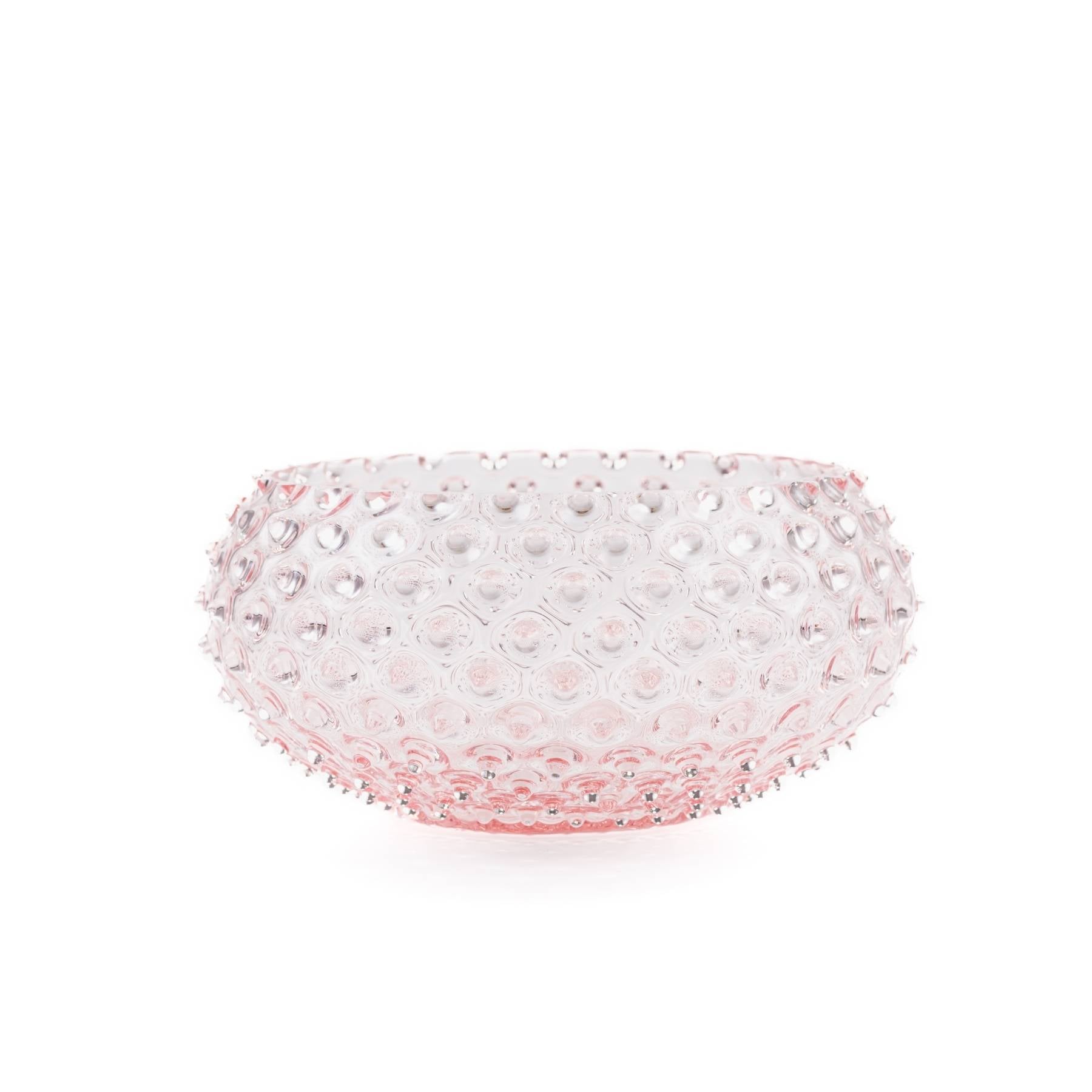 Elsa Crystal Bubble Hobnail Tapas Bowl, Pink, 23 cm