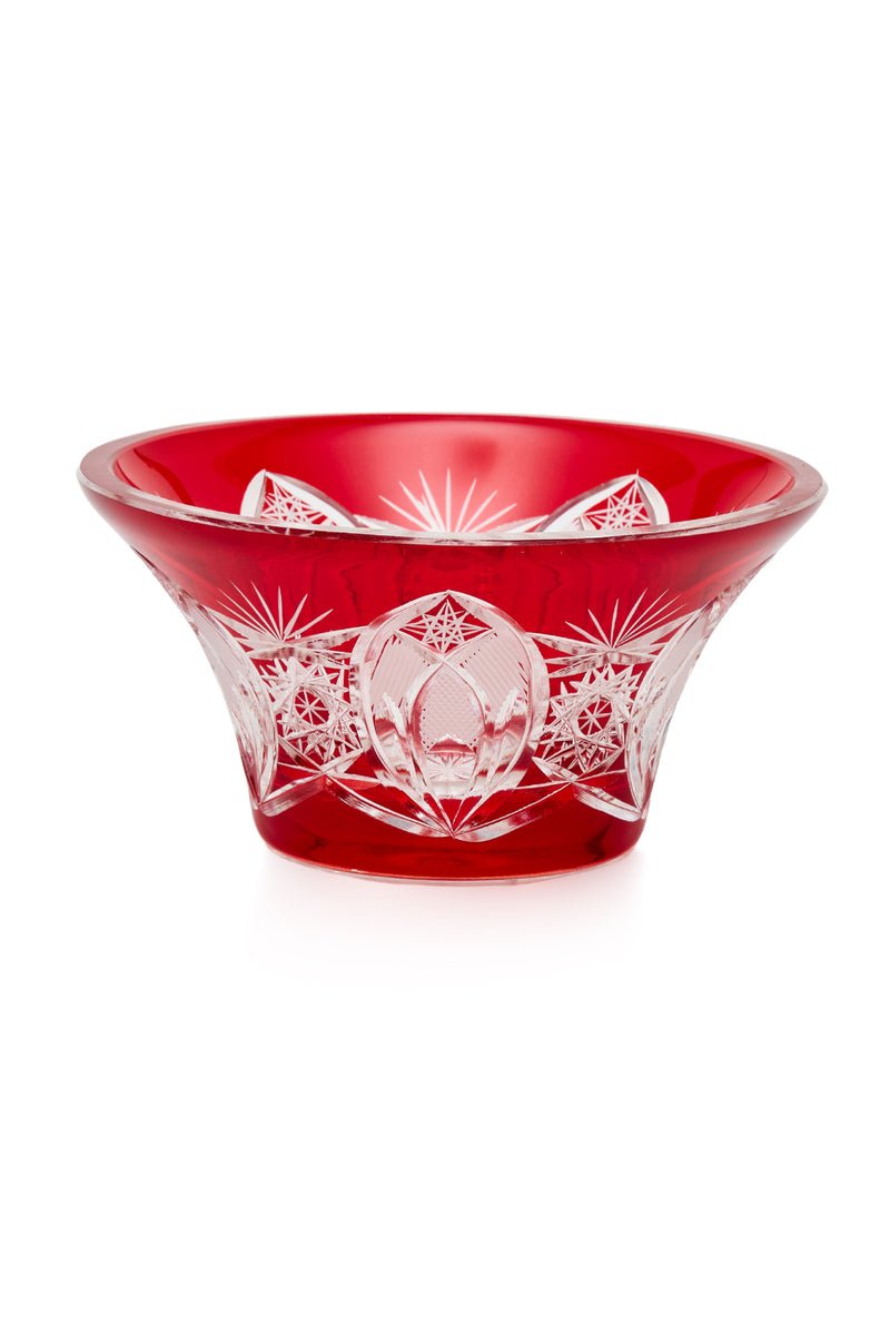 ELSA CRYSTAL Bohemia Lunaria Küçük Vazo Kırmızı