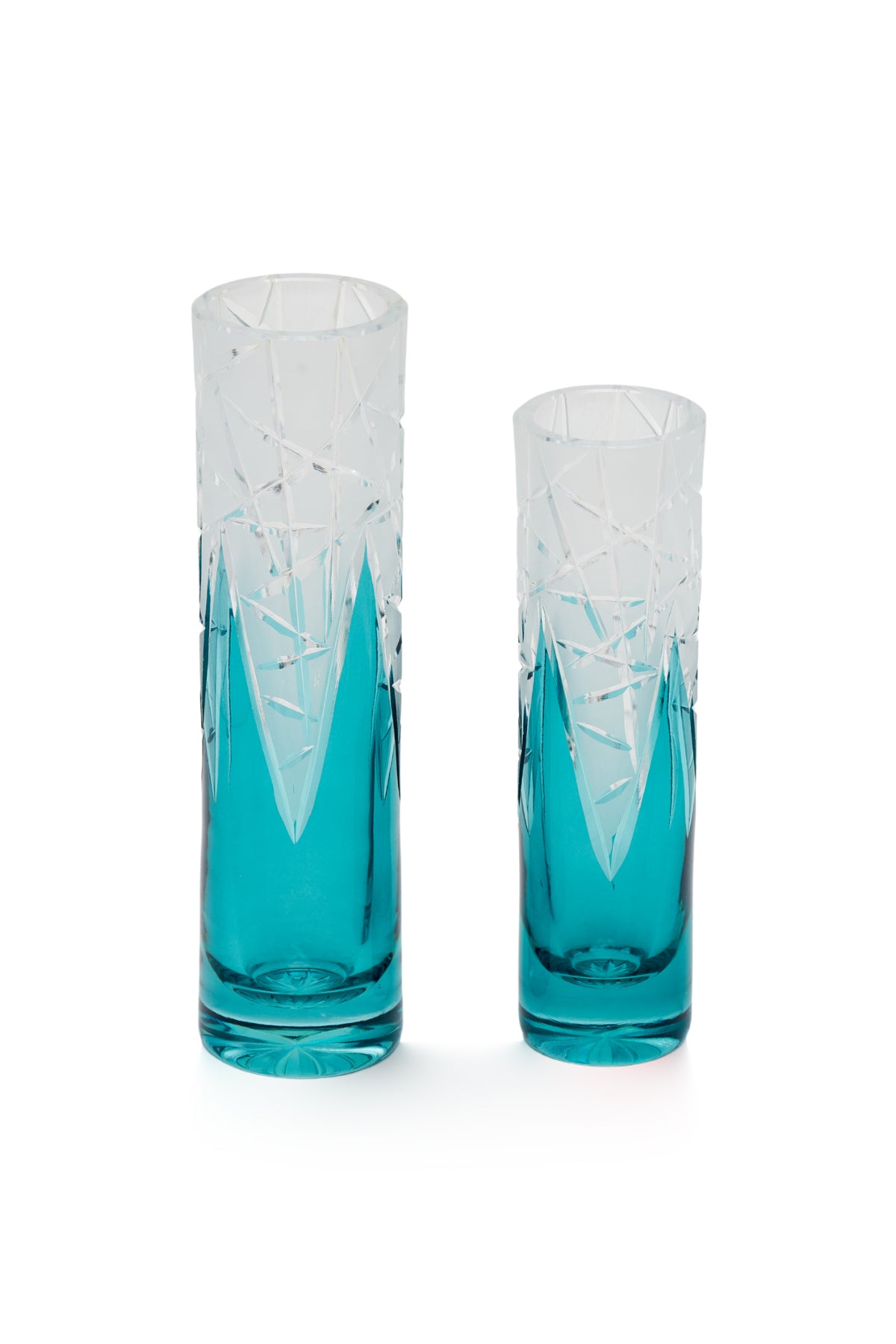 ELSA CRYSTAL Bohemia Lunaria Small Vase Azur
