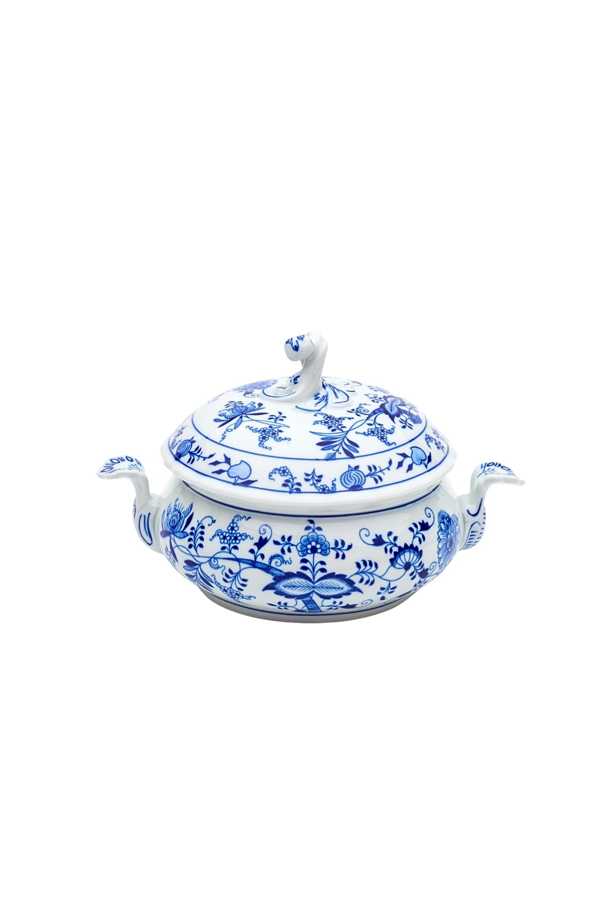 CESKY PORCELAN DUBI 1860 Cibulak Round Soup Pot Blue
