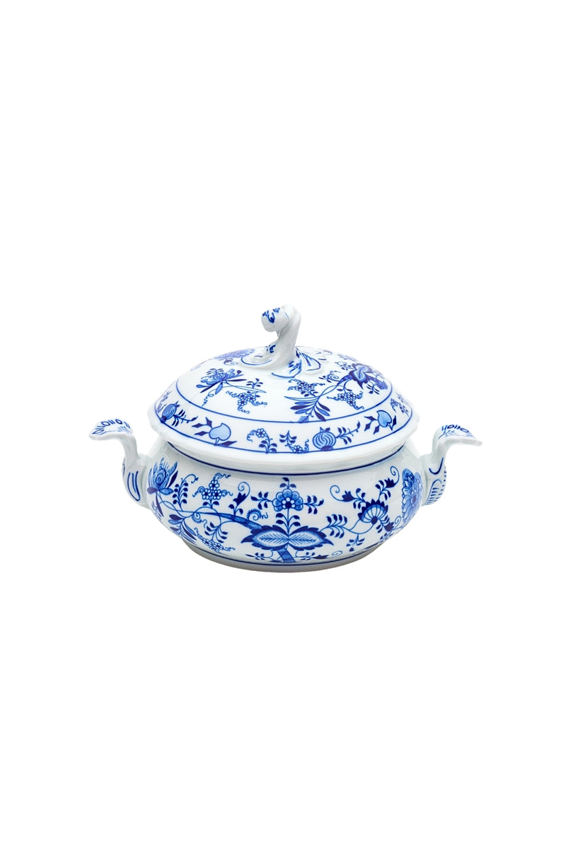 CESKY PORCELAN DUBİ 1860 Cibulak Yuvarlak Çorba Tenceresi Mavi