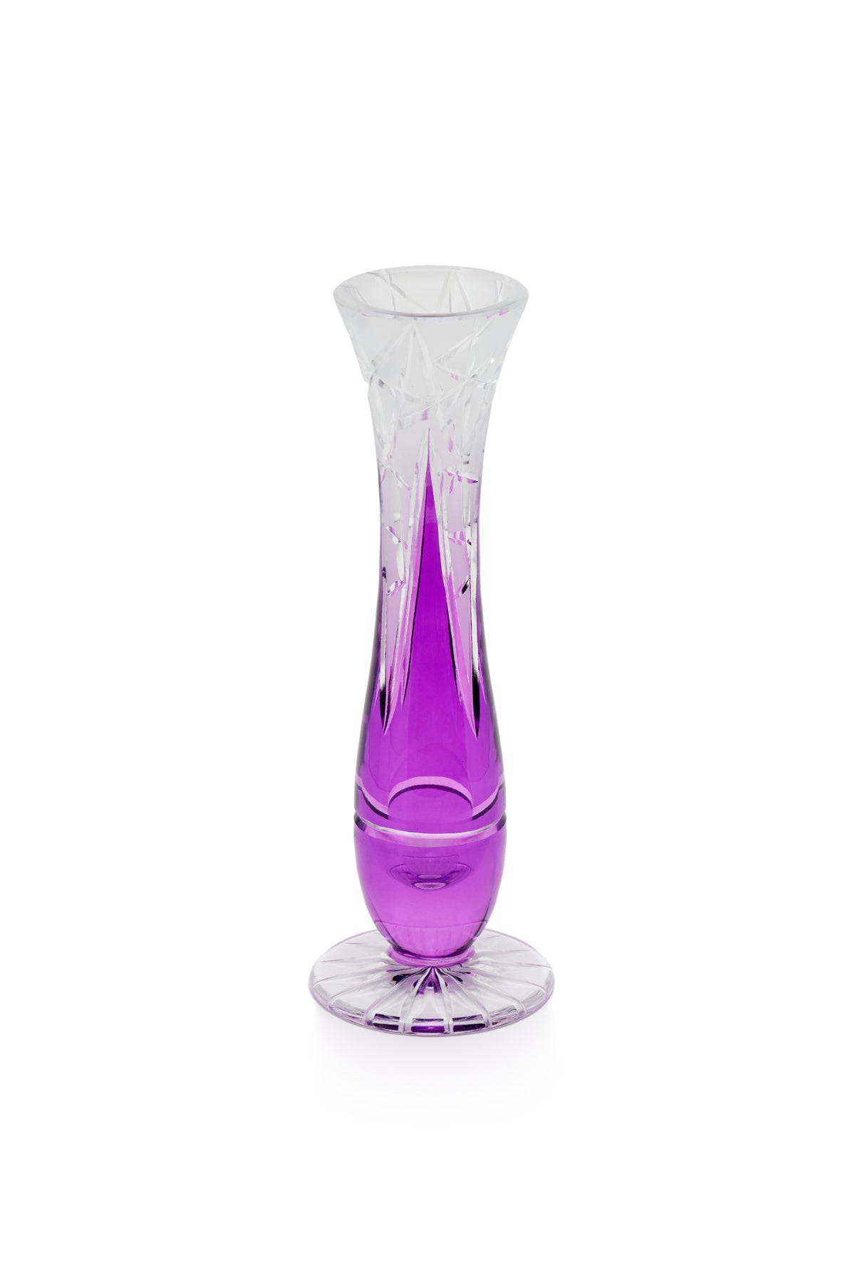 ELSA CRYSTAL Bohemia Lunaria Küçük Vazo Eflatun