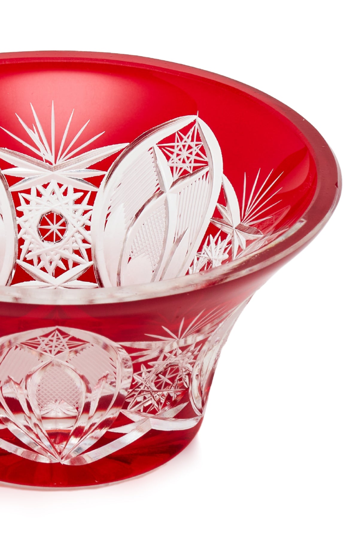 ELSA CRYSTAL Bohemia Lunaria Küçük Vazo Kırmızı