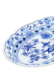 CESKY PORCELAN DUBİ 1860 Cibulak Oval Sunum Tabağı Mavi