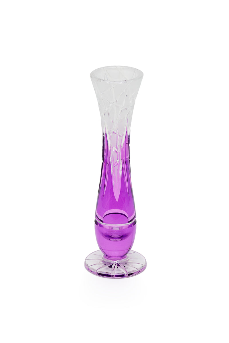 ELSA CRYSTAL Bohemia Lunaria Küçük Vazo Eflatun