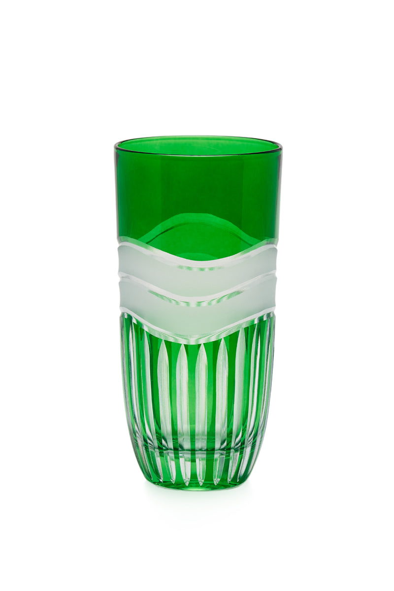 ELSA CRYSTAL Bohemia Aurora Orbit Meşrubat Bardağı Yeşil Renk