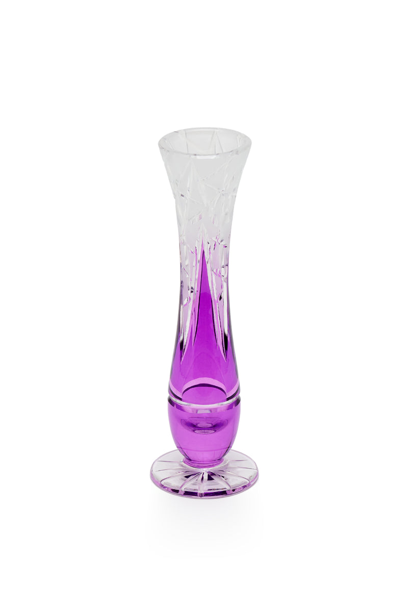 ELSA CRYSTAL Bohemia Lunaria Küçük Vazo Eflatun