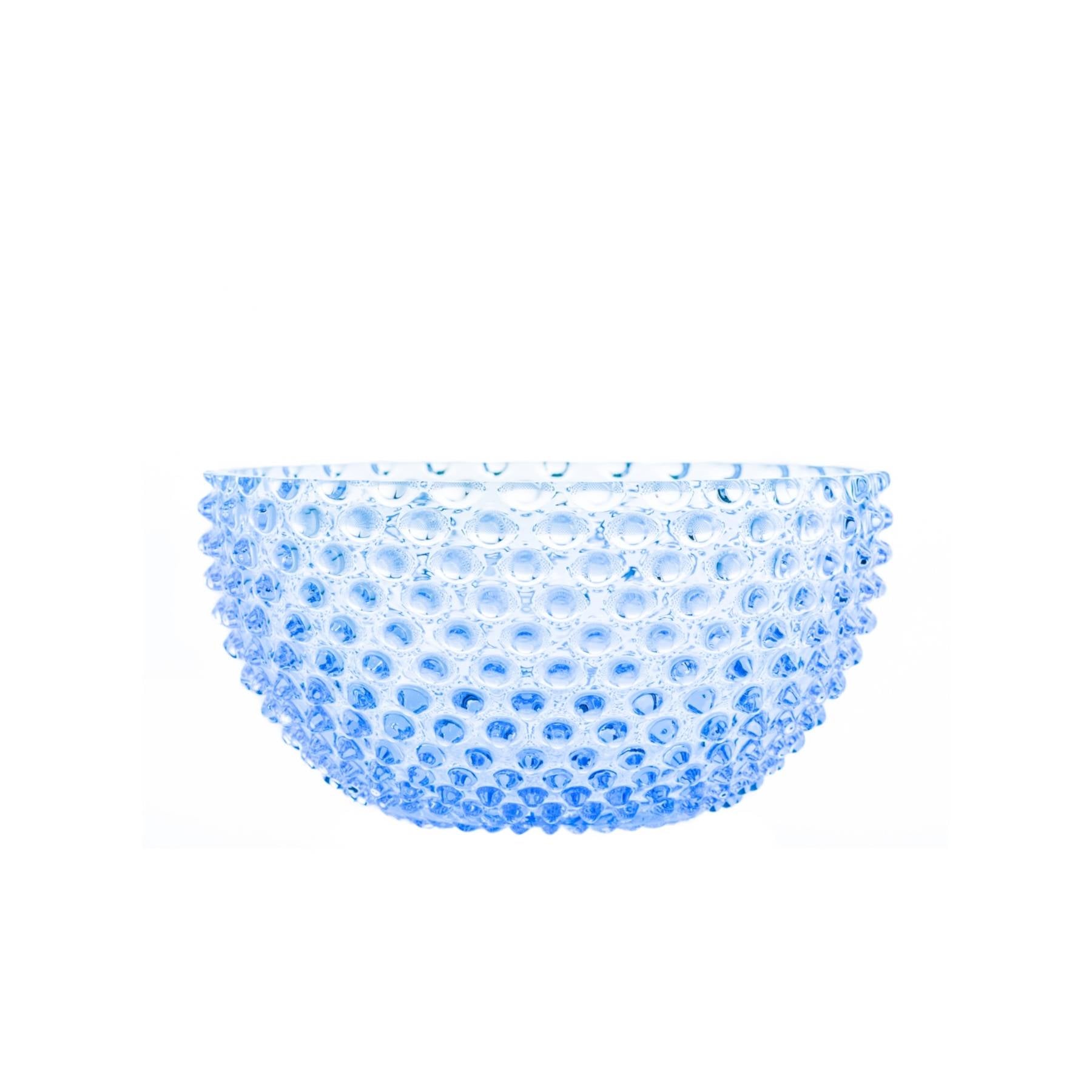 Elsa Crystal Bubble Hobnail Large Bowl, Light Blue, 24 cm