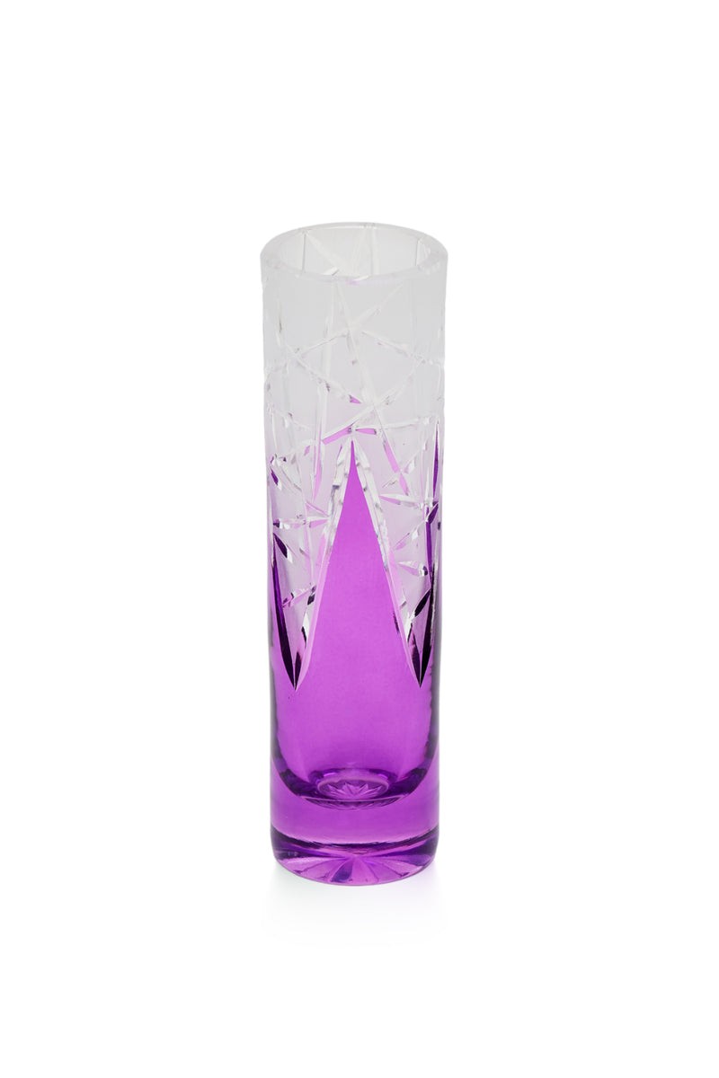 ELSA CRYSTAL Bohemia Lunaria Küçük Vazo Eflatun