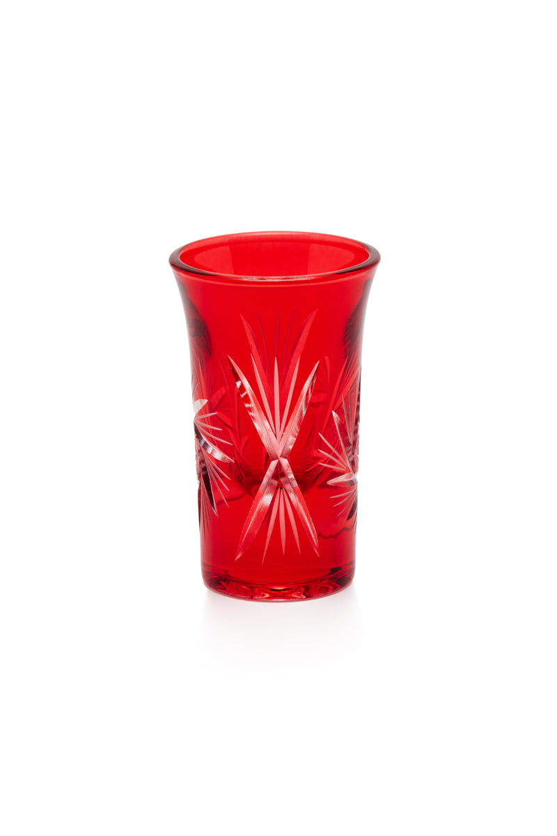 ELSA CRYSTAL Bohemia Alya Kahve Yanı Bardağı Kırmızı