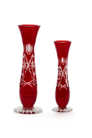 ELSA CRYSTAL Bohemia Lunaria büyük Vazo Kırmızı