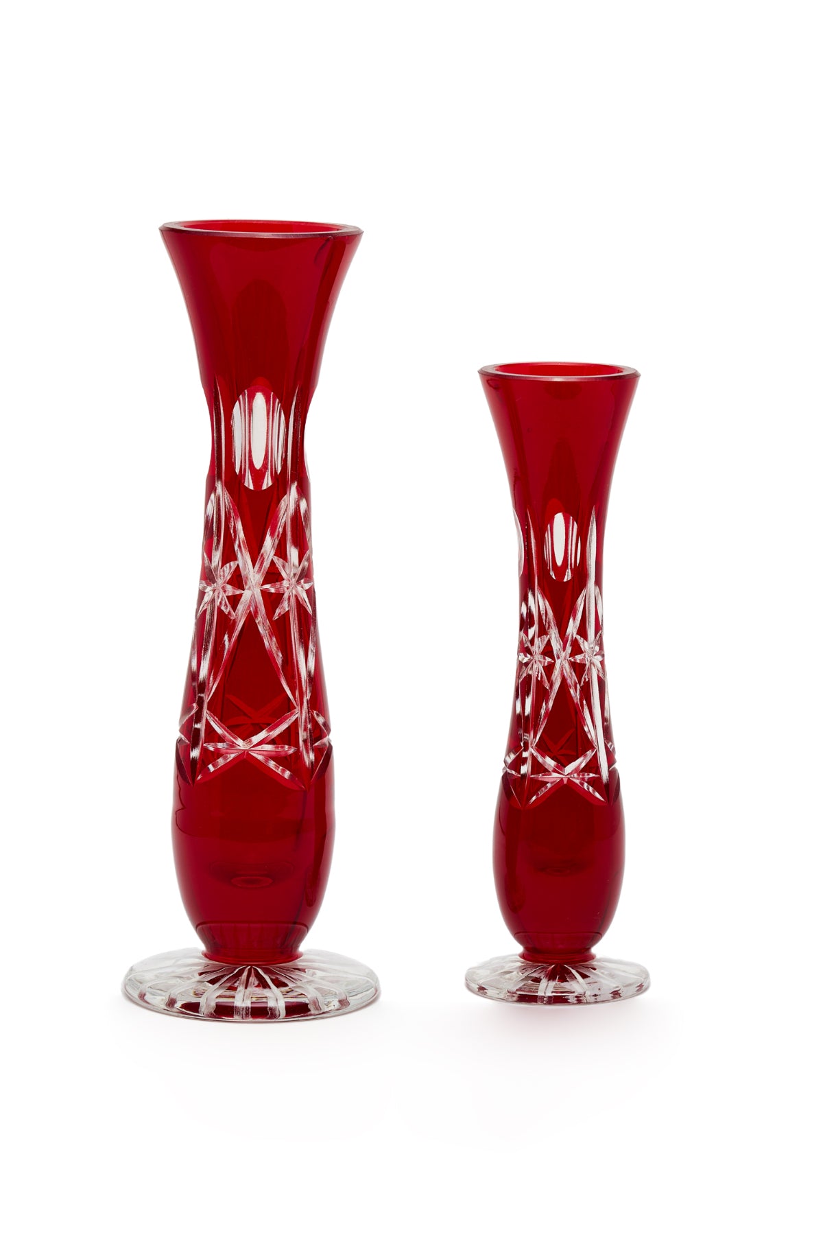 ELSA CRYSTAL Bohemia Lunaria Küçük Vazo Kırmızı