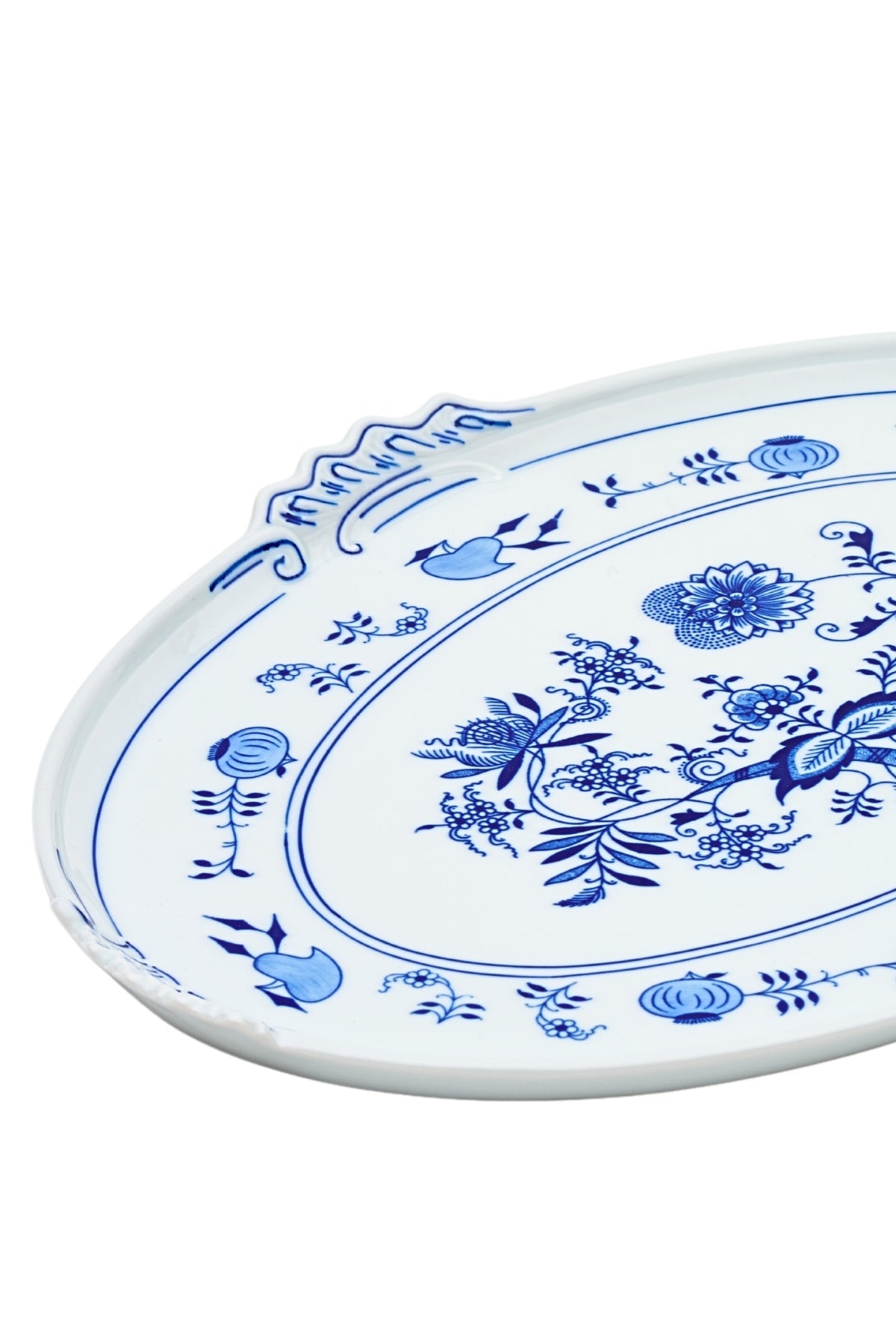 CESKY PORCELAN DUBİ 1860 Cibulak Oval Tepsi Mavi