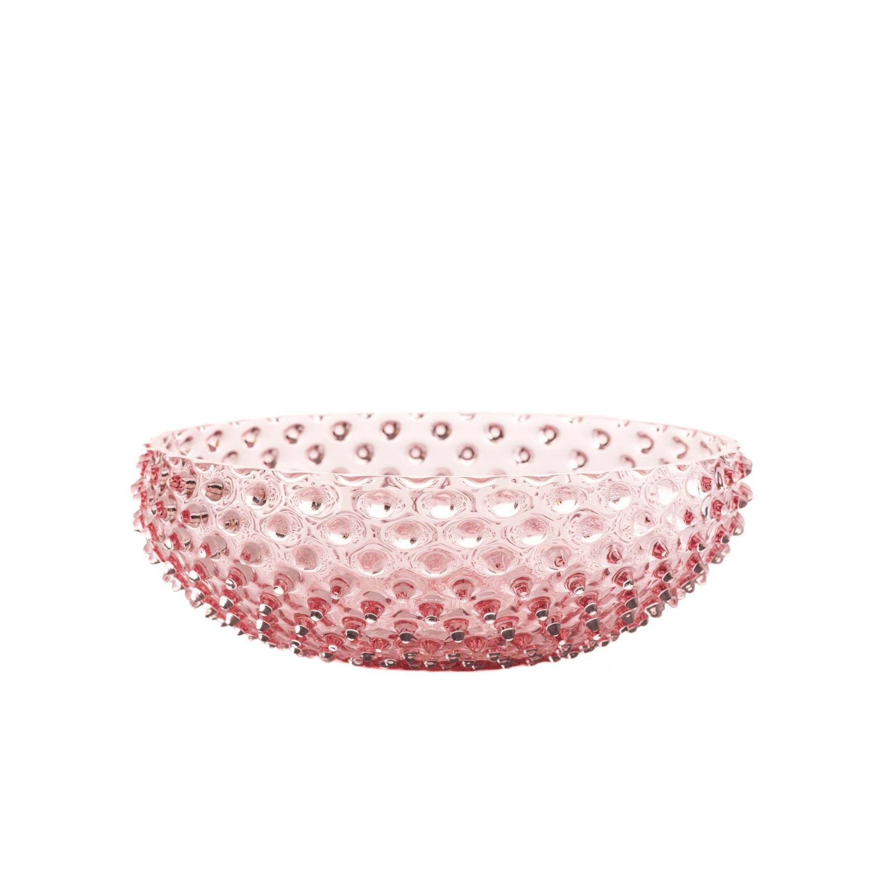 Elsa Crystal Bubble Hobnail Wide, Bowl, Pink, 30 cm