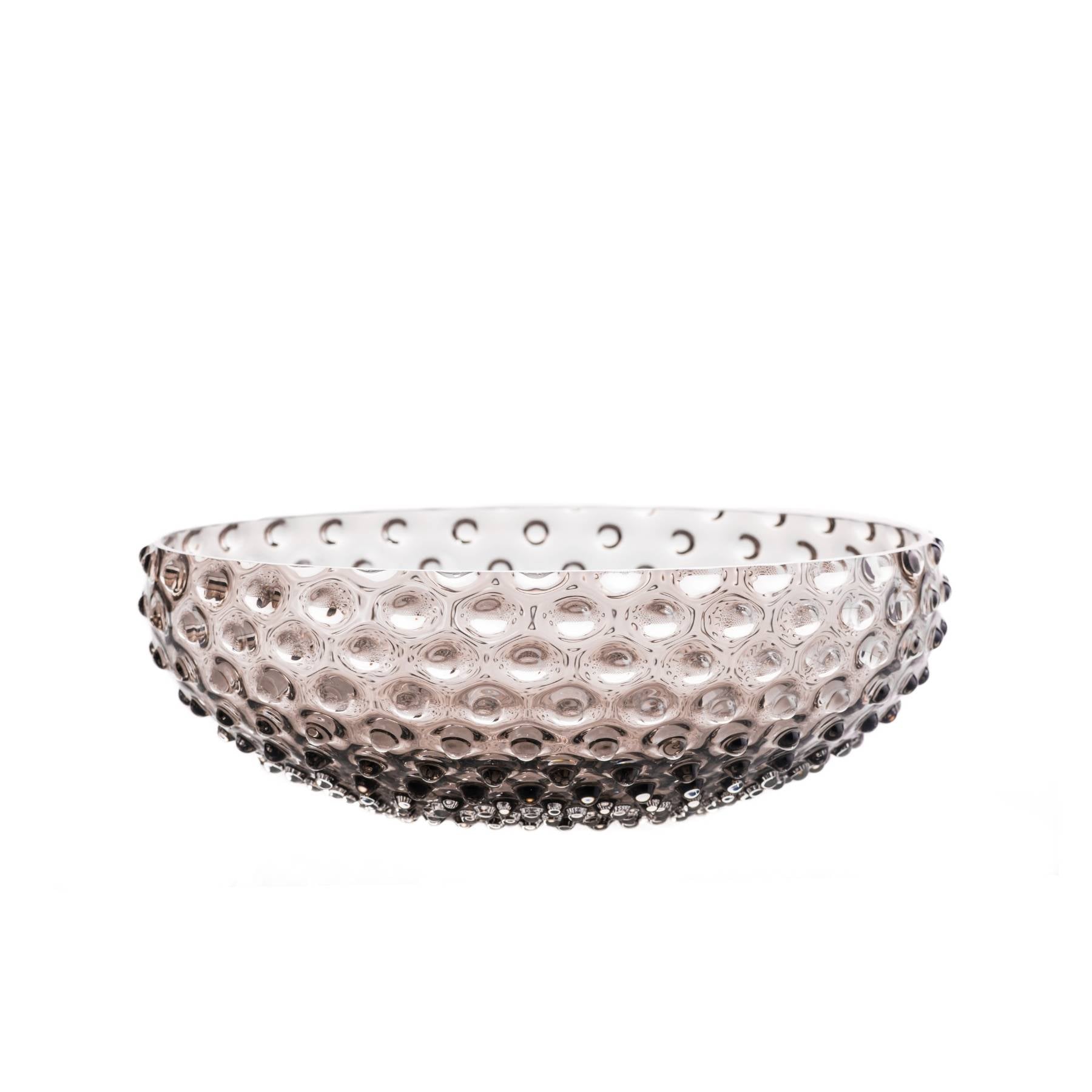 Elsa Crystal Bubble Hobnail Wide Bowl, Cashmere, 30 cm