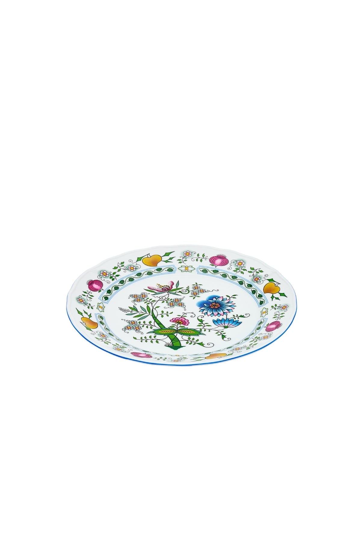 CESKY PORCELAN DUBİ 1860 Cibulak Büyük Servis Tabağı Renkli