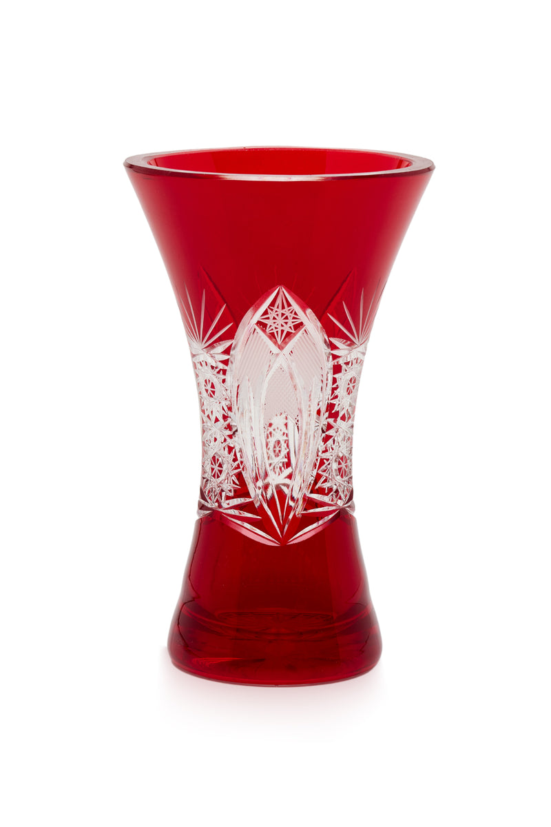 ELSA CRYSTAL Bohemia Lunaria Küçük Vazo Kırmızı