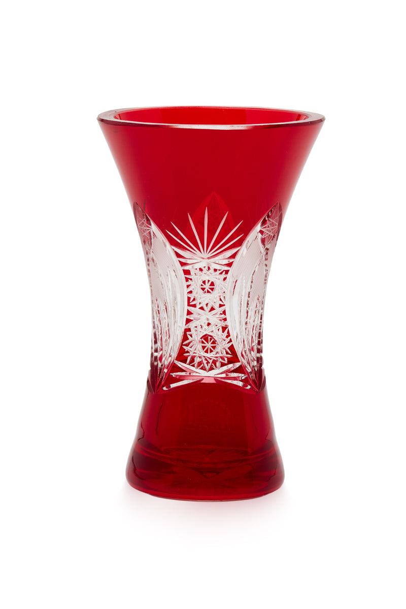 ELSA CRYSTAL Bohemia Lunaria Küçük Vazo Kırmızı