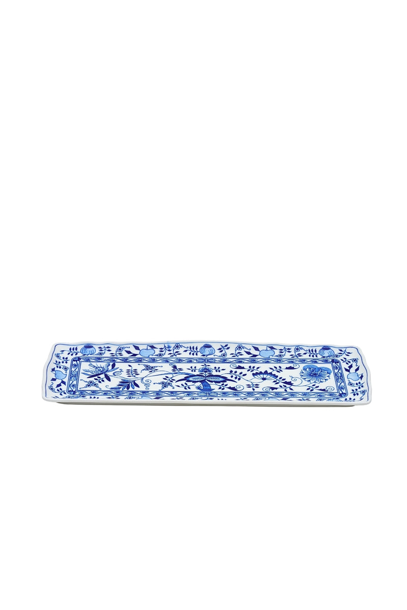 CESKY PORCELAN DUBİ 1860 Cibulak Kayık Tabak Mavi