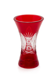 ELSA CRYSTAL Bohemia Lunaria Küçük Vazo Kırmızı