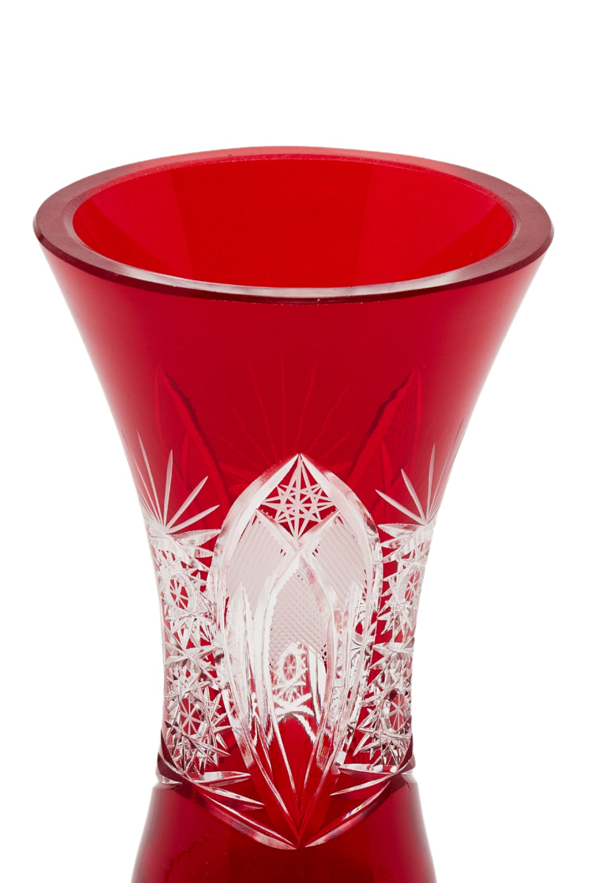 ELSA CRYSTAL Bohemia Lunaria Küçük Vazo Kırmızı