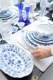 CESKY PORCELAN DUBİ 1860 Cibulak Oval Sunum Tabağı Mavi