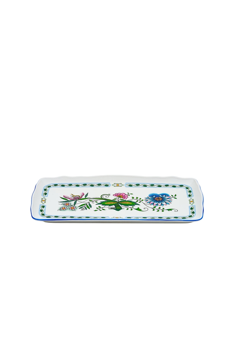 CESKY PORCELAN DUBİ 1860 Cibulak Kayık Tabak Renkli