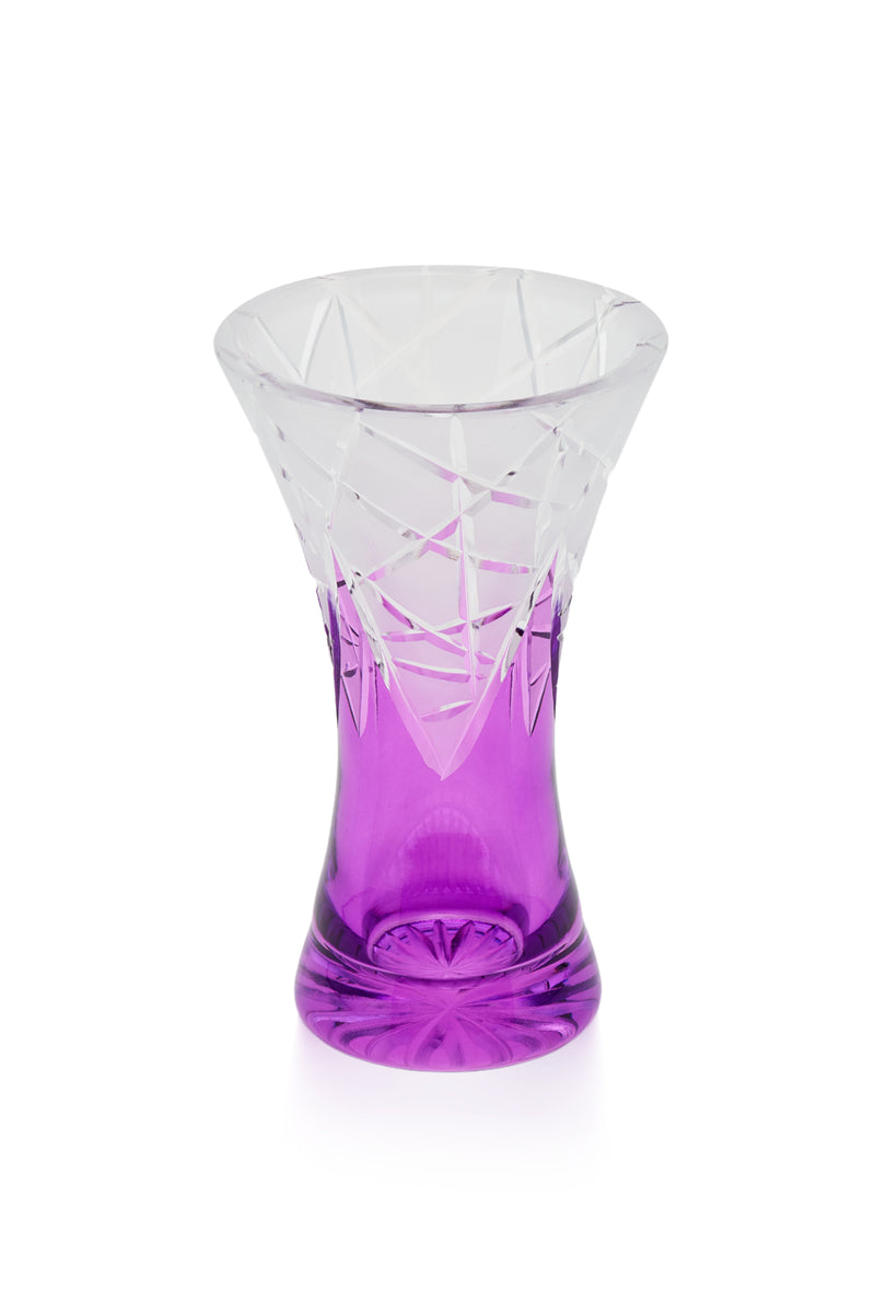 ELSA CRYSTAL Bohemia Lunaria Büyük Vazo Eflatun
