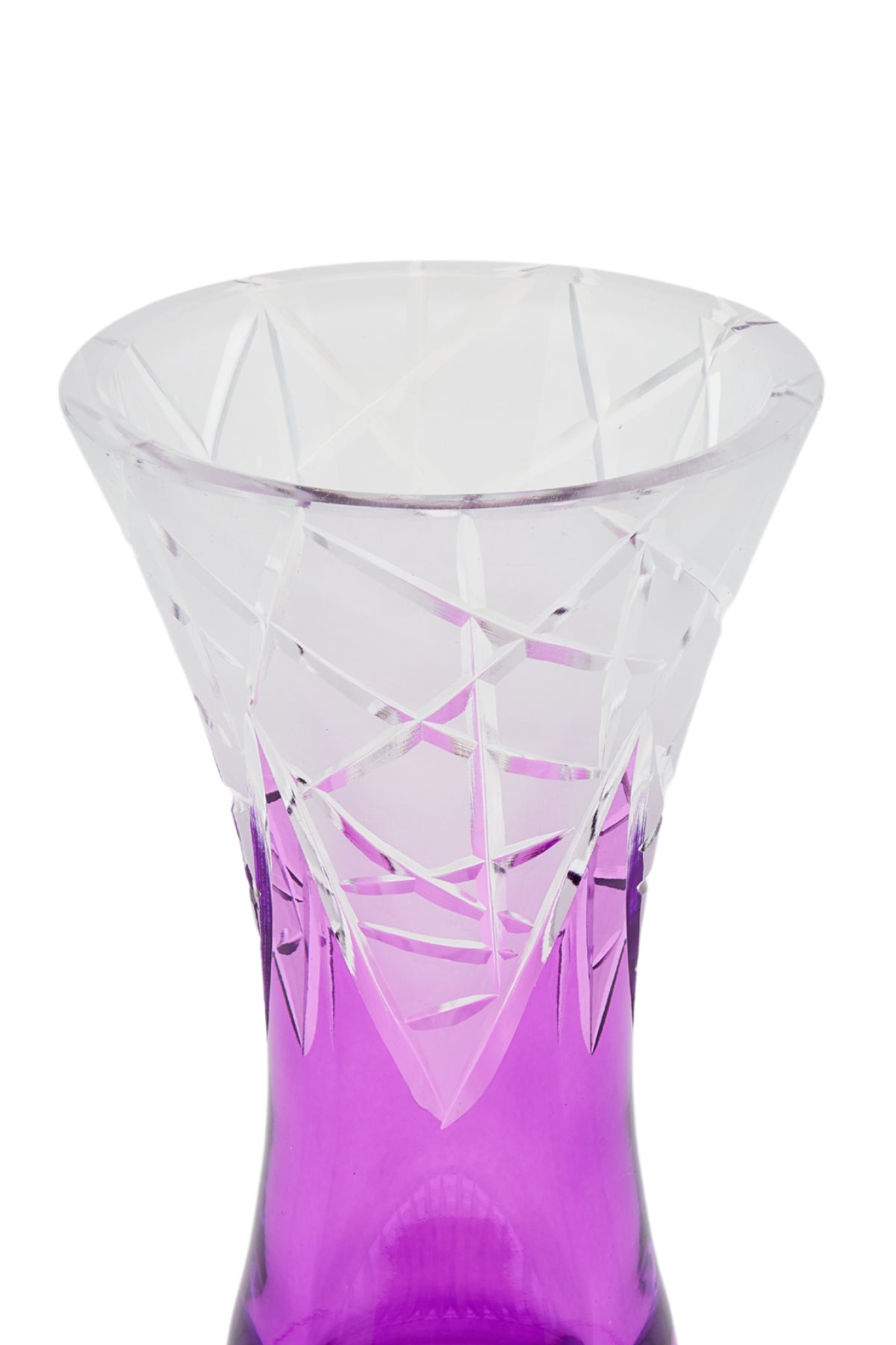 ELSA CRYSTAL Bohemia Lunaria Büyük Vazo Eflatun