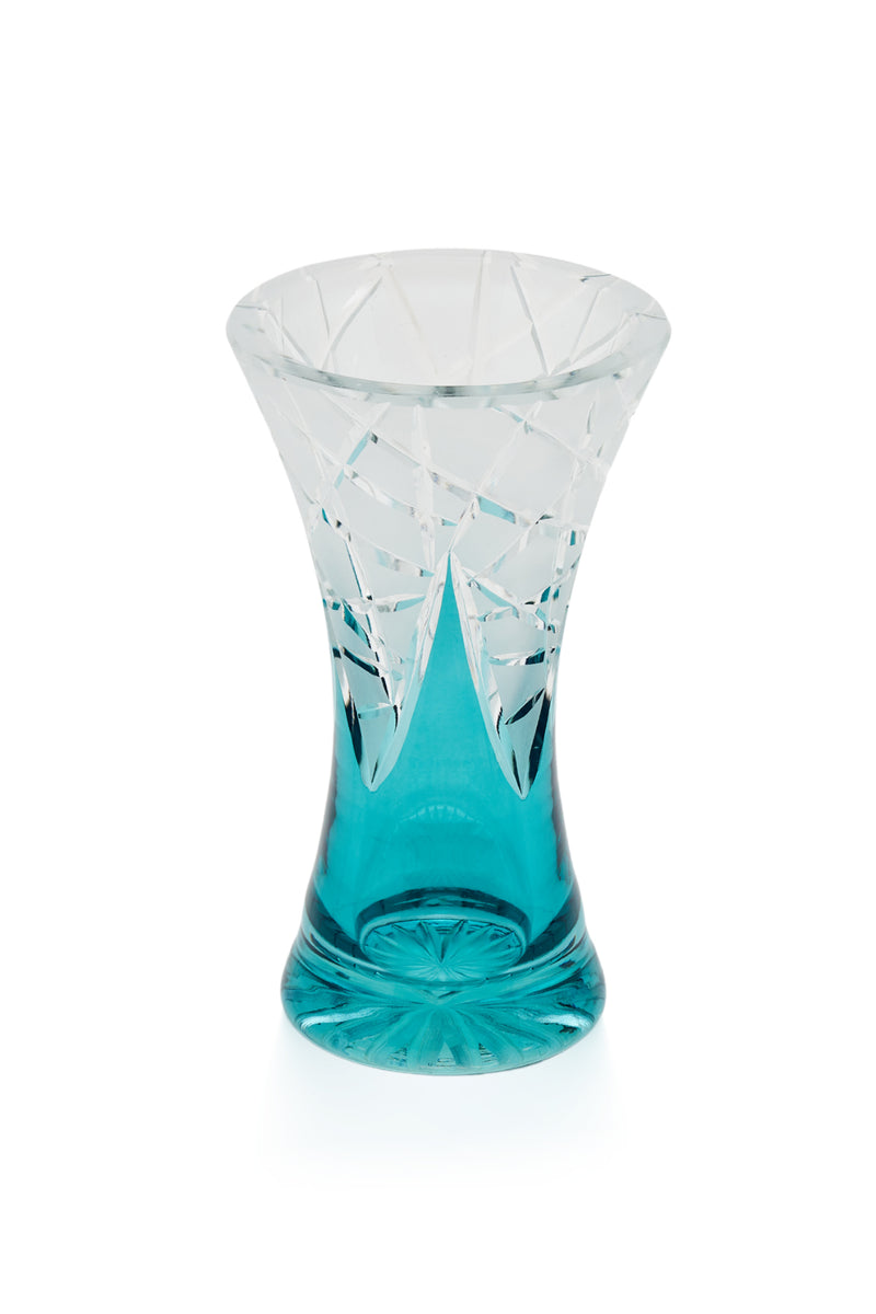 ELSA CRYSTAL Bohemia Lunaria Orta Boy Vazo Azur