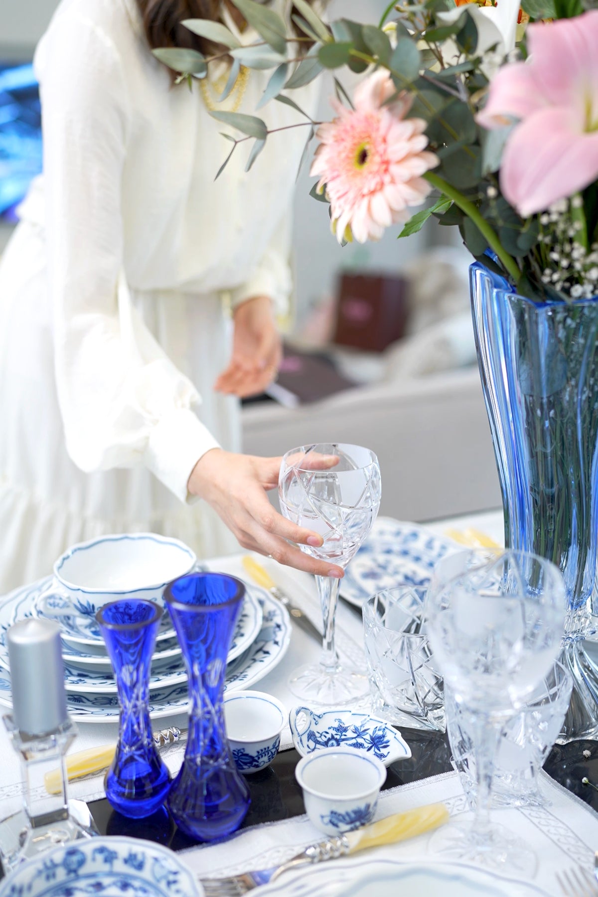 ELSA CRYSTAL Bohemia Elysium Melisa Ayaklı Bardak Beyaz