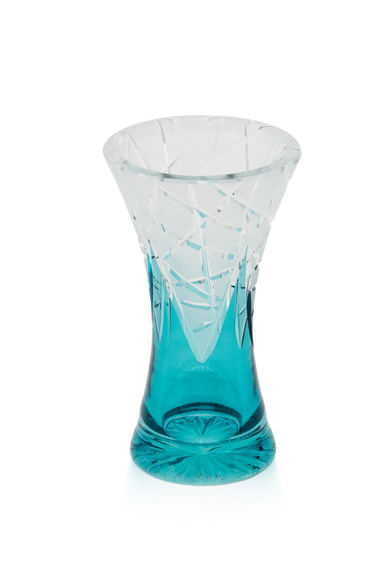 ELSA CRYSTAL Bohemia Lunaria Orta Boy Vazo Azur