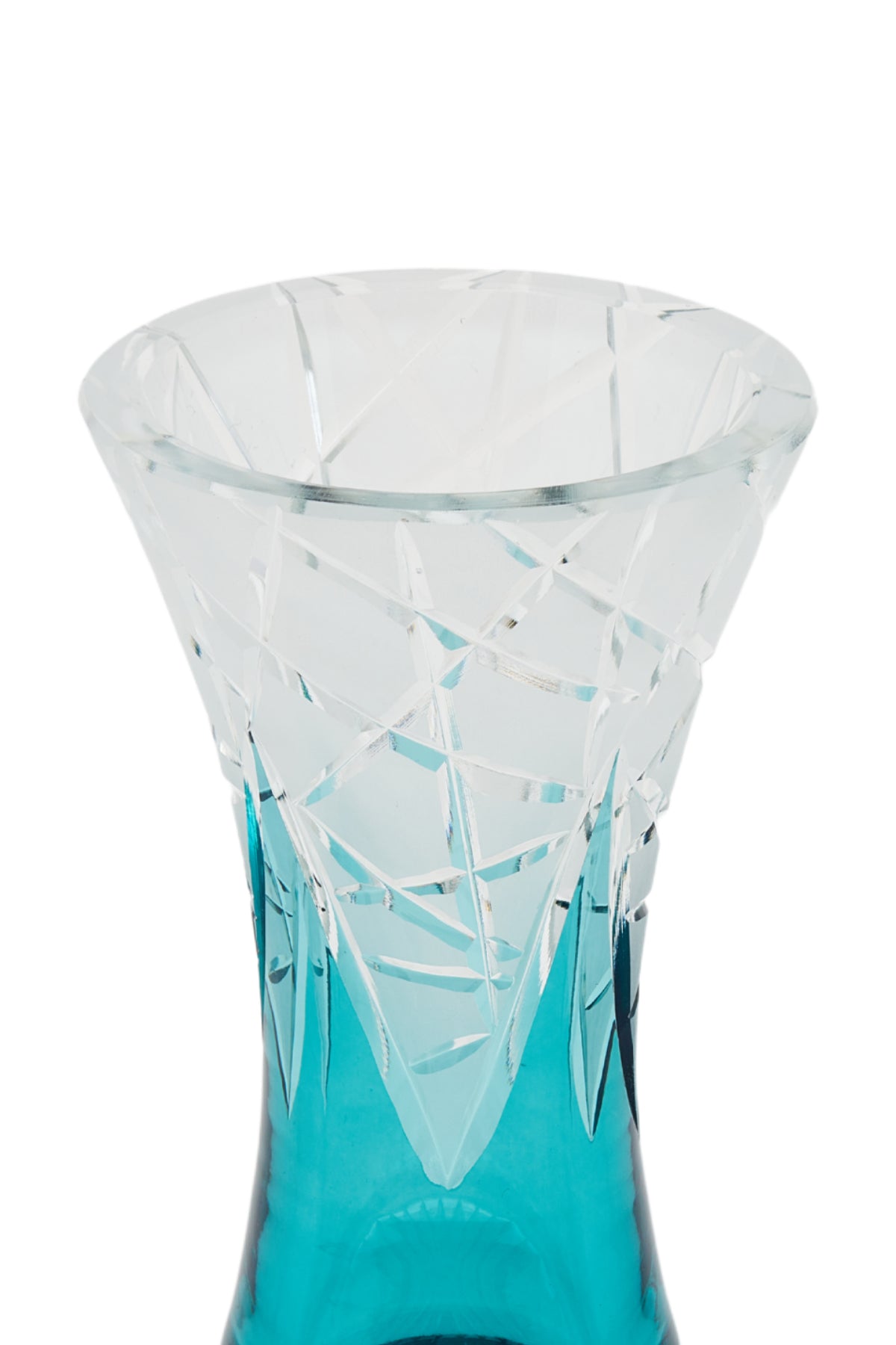 ELSA CRYSTAL Bohemia Lunaria Orta Boy Vazo Azur
