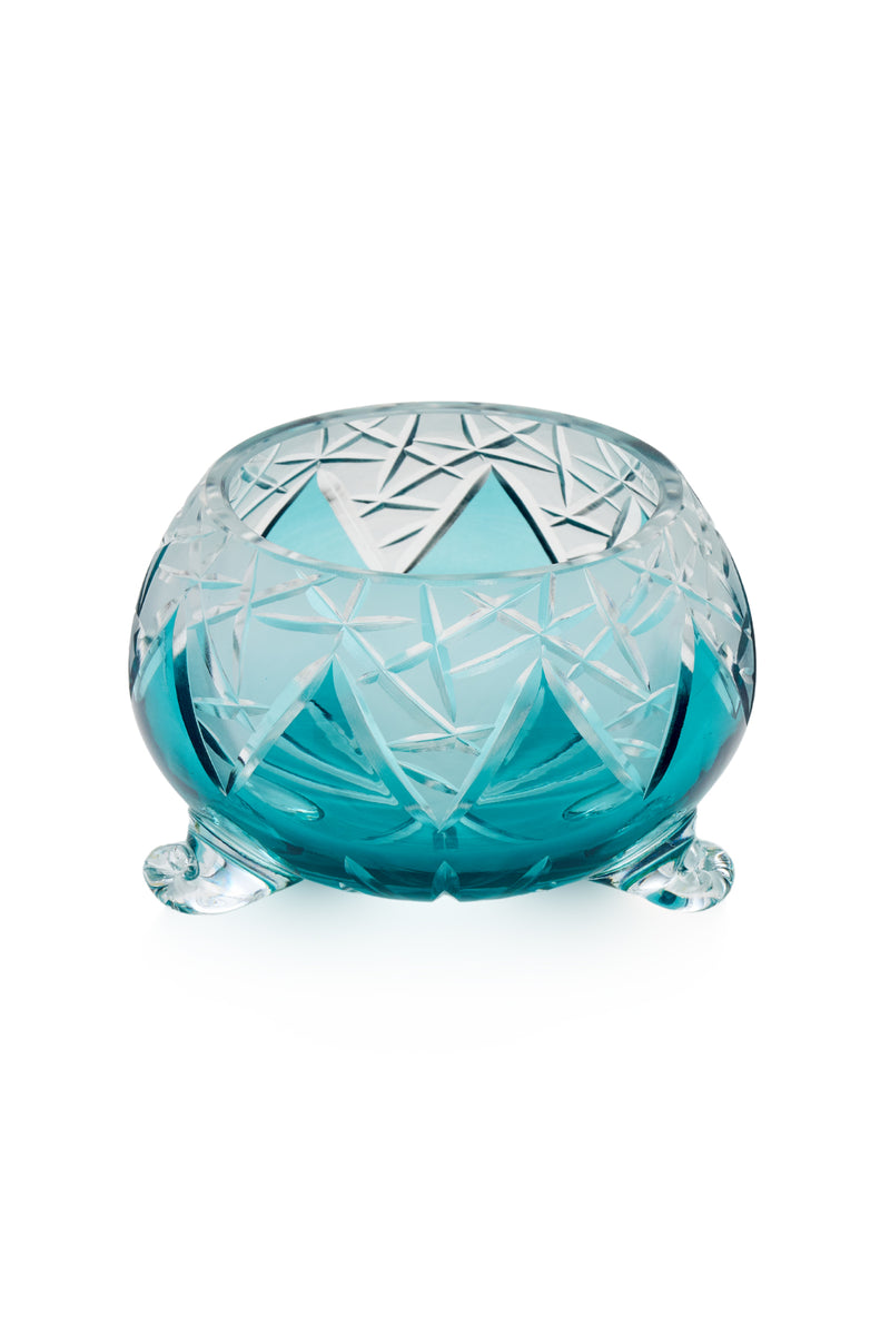 ELSA CRYSTAL Bohemia Lunaria Küçük Tabak Azur