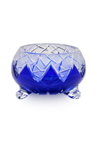 ELSA CRYSTAL Bohemia Lunaria Ayaklı Kase Mavi