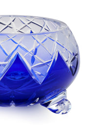 ELSA CRYSTAL Bohemia Lunaria Ayaklı Kase Mavi