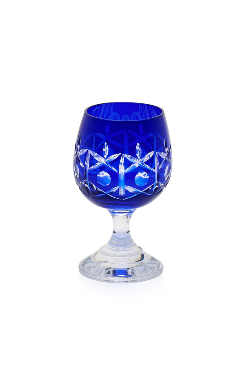 ELSA CRYSTAL Bohemia Alya Kahve Yanı Bardağı Mavi