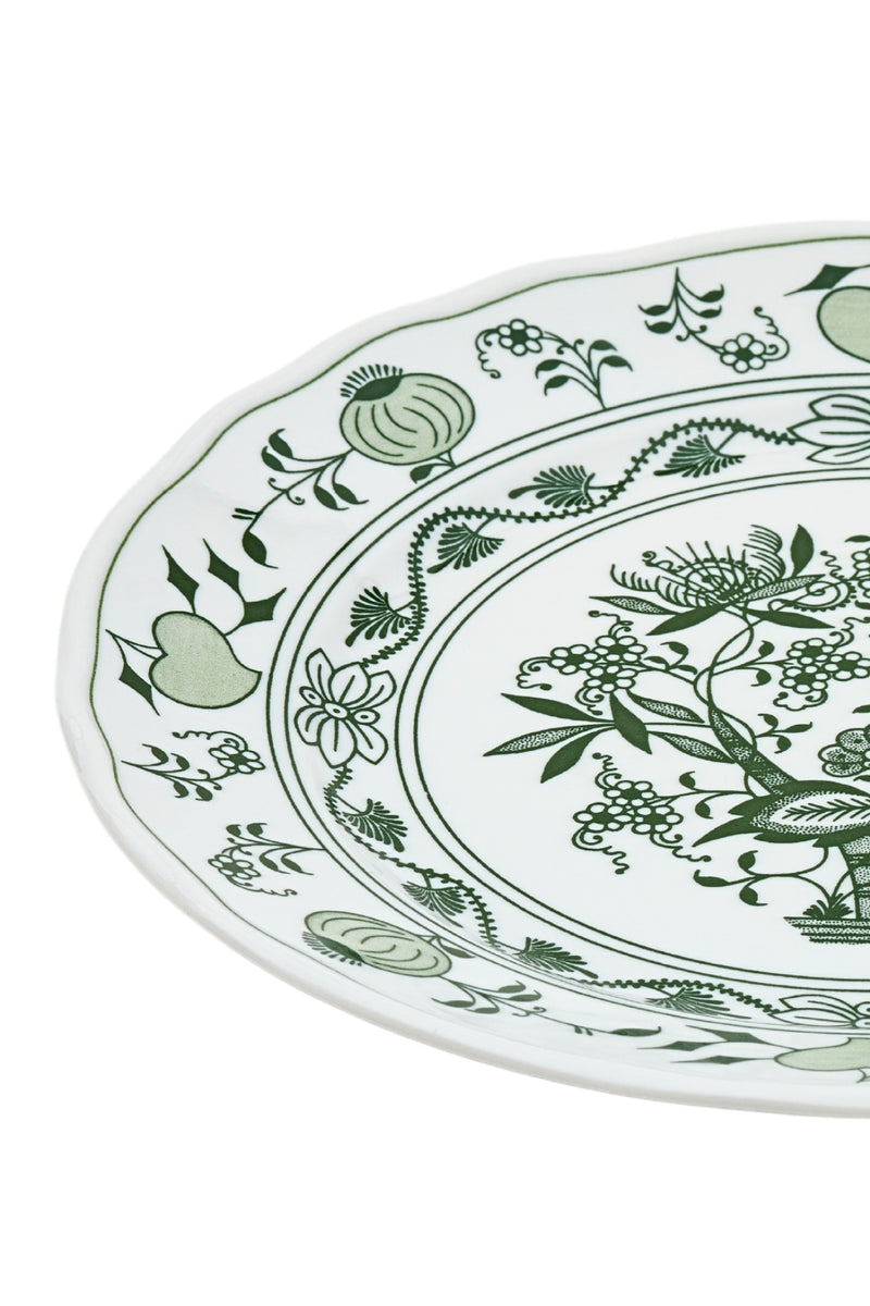 CESKY PORCELAN DUBİ 1860 Cibulak Büyük Servis Tabağı Yeşil