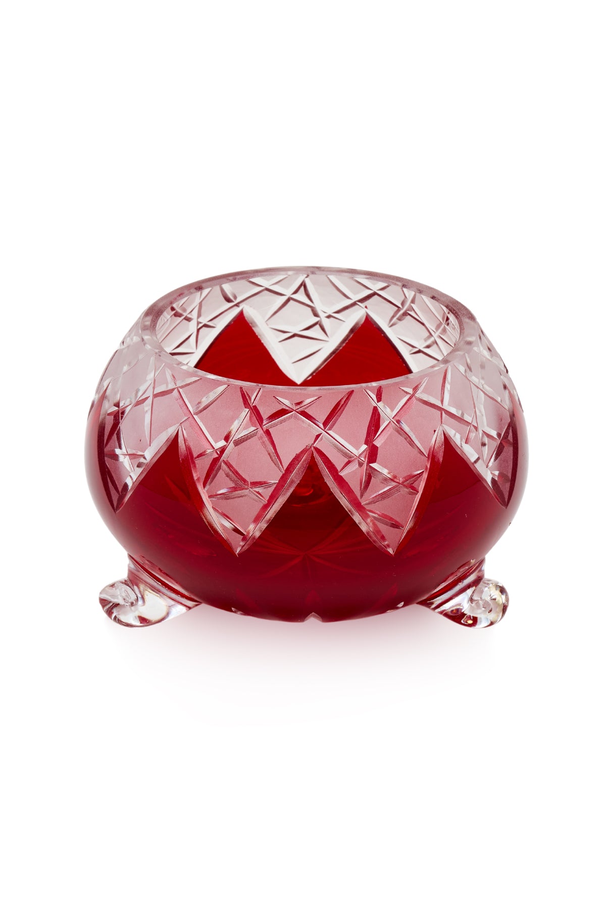 ELSA CRYSTAL Bohemia Lunaria Ayaklı Kase Kırmızı