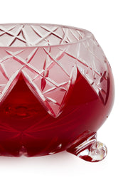 ELSA CRYSTAL Bohemia Lunaria Ayaklı Kase Kırmızı