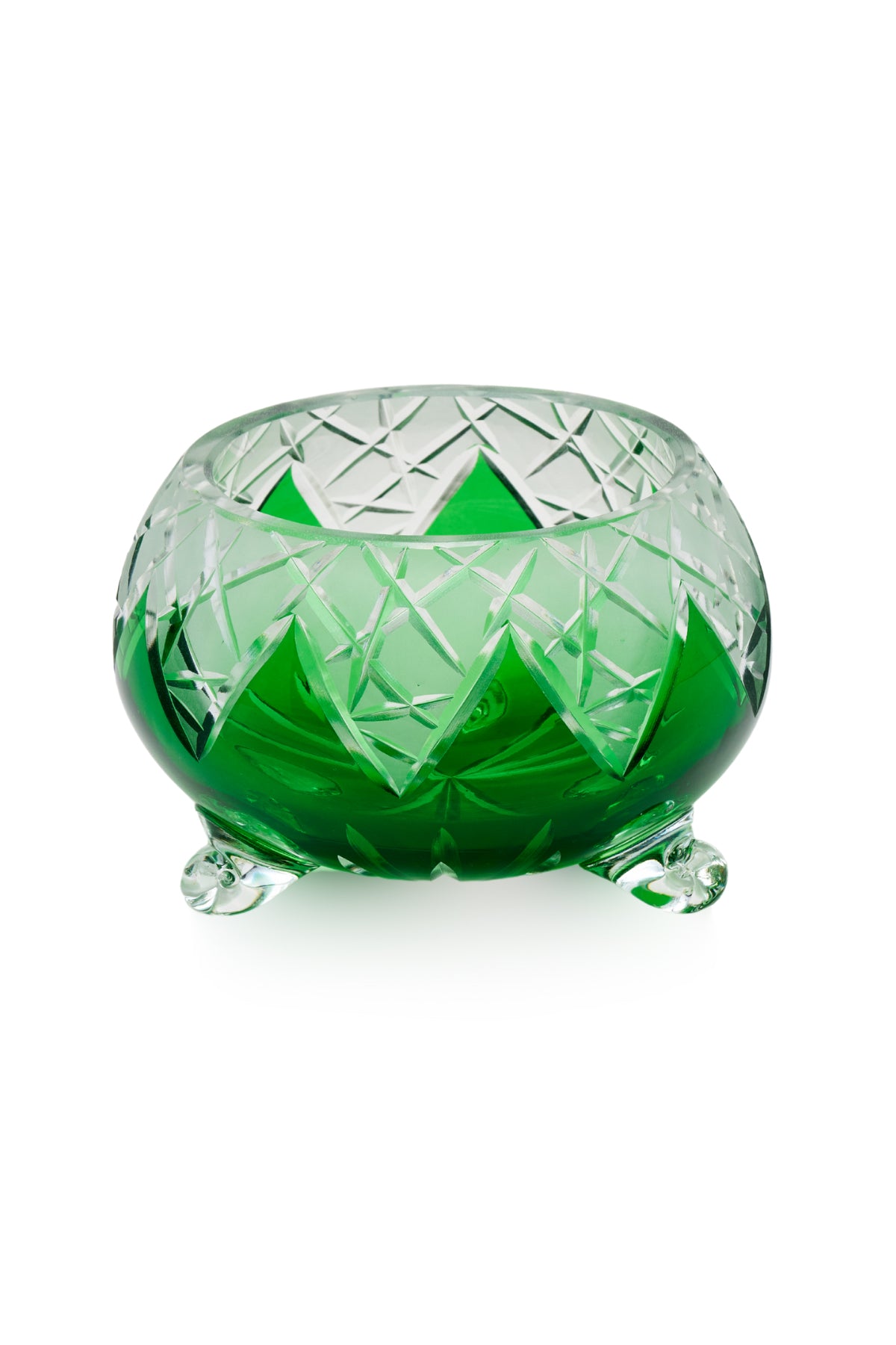 ELSA CRYSTAL Bohemia Lunaria Ayaklı Kase Yeşil