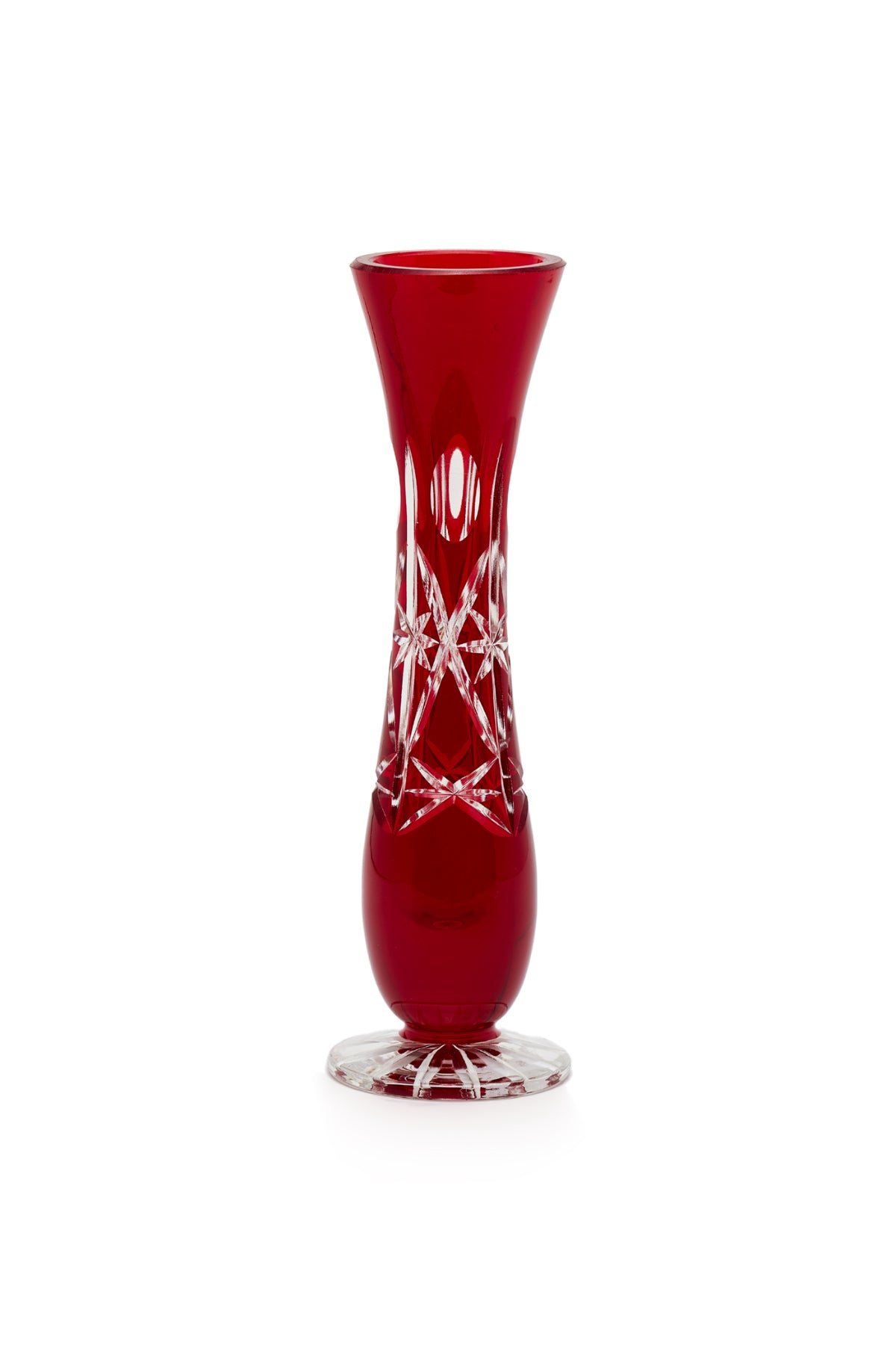 ELSA CRYSTAL Bohemia Lunaria Küçük Vazo Kırmızı